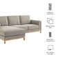 Roscoe Left-Facing Fabric Sectional Sofa with Chaise by Modway