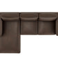 Roscoe Left-Facing Vegan Leather Sectional Sofa with Chaise