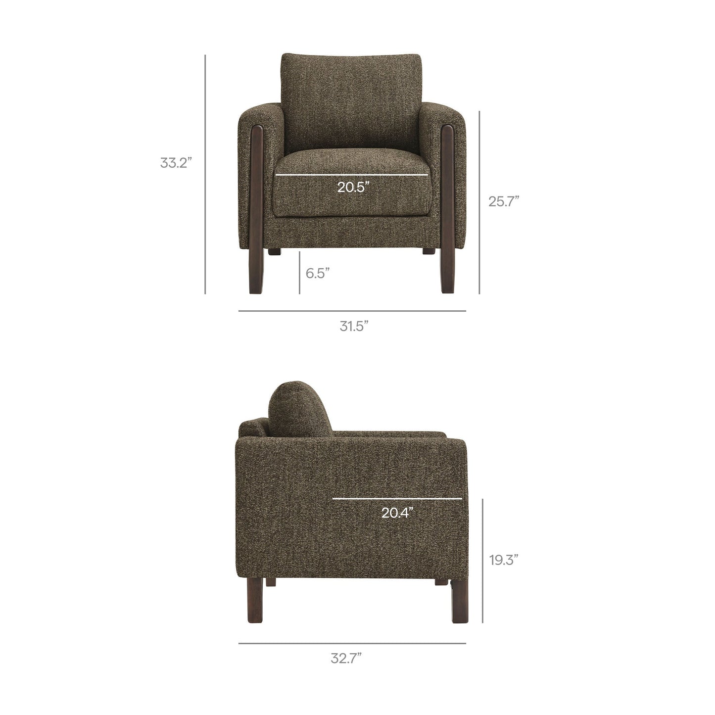 Hawken Boucle Fabric Accent Armchair by Modway