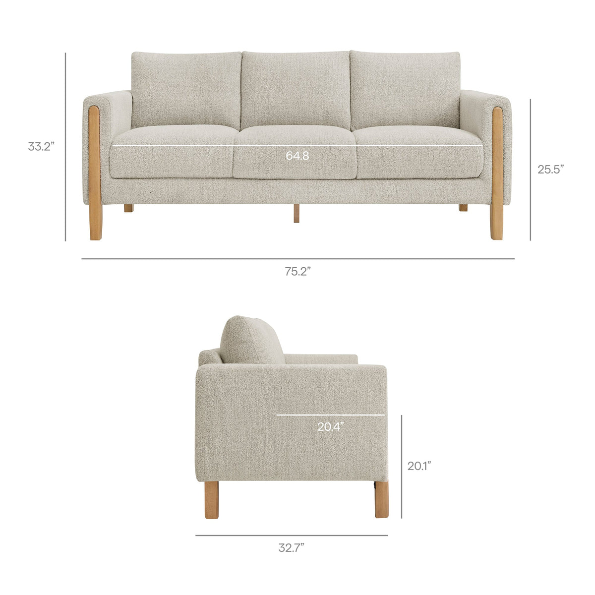 Hawken Boucle Fabric Sofa by Modway