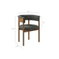 Clea Curved Upholstered Dining Chairs Set of 2