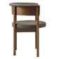 Clea Curved Upholstered Dining Chairs Set of 2