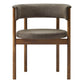 Clea Curved Upholstered Dining Chairs Set of 2