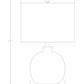 Enetai Glass White Table Lamp