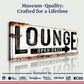 Open Daily Lounge Rustic Sign