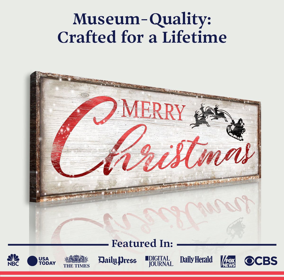Vintage Merry Christmas Sign - view 5