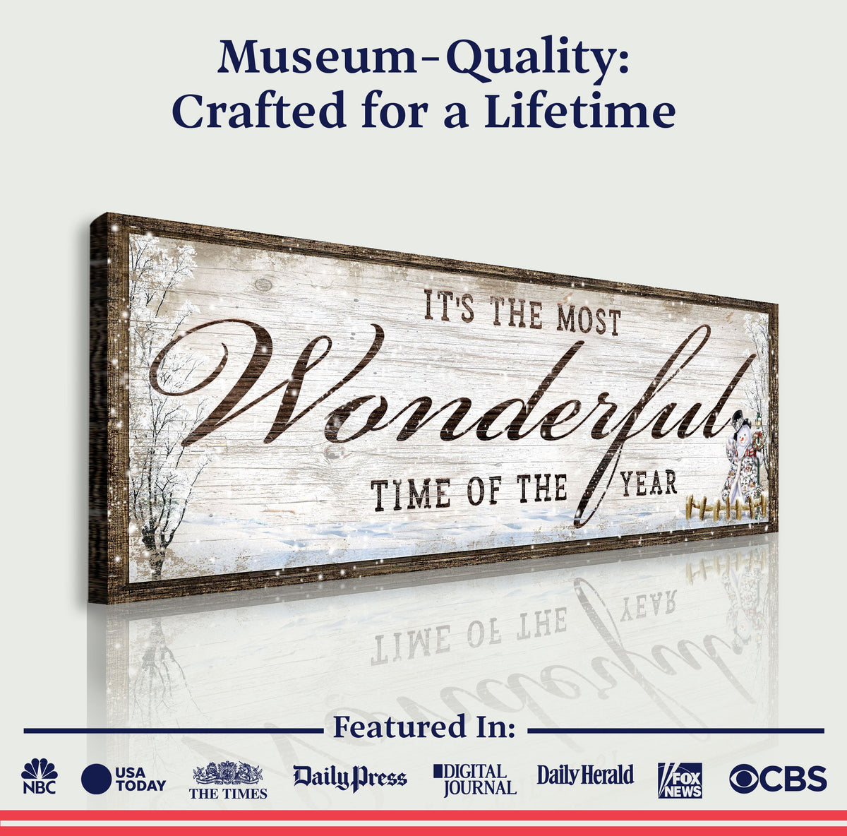 It's The Most Wonderful Time Of The Year Christmas Sign - view 4