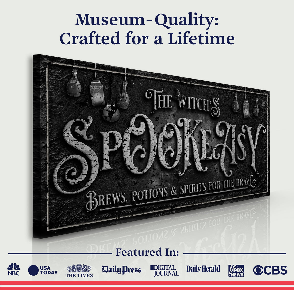 The Witch's Speakeasy Bar Halloween Sign - view 5