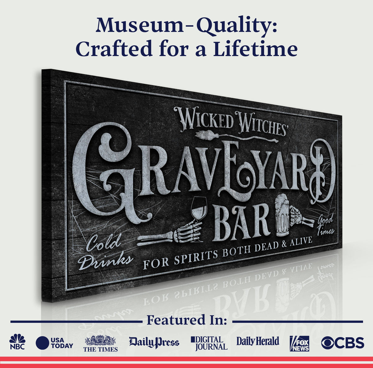 Wicked Witches' Graveyard Bar Halloween Sign II - view 5
