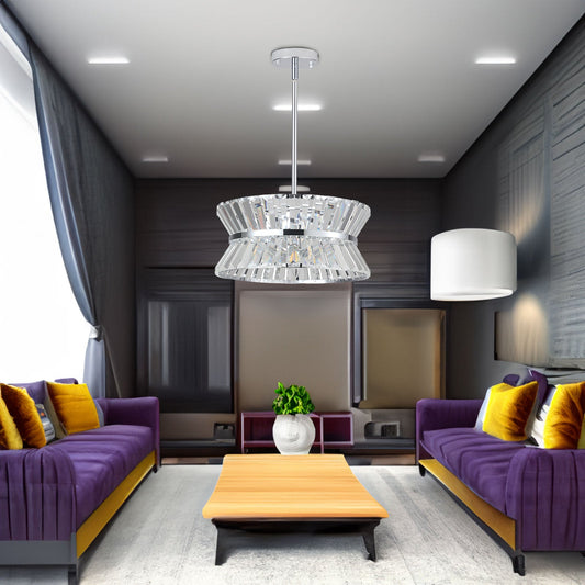 Modern Round Crystal Chandelier Luxury Ceiling Fixture