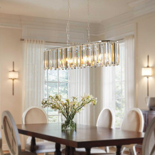 Modern Oval Crystal Ceiling Chandelier Luxury Fixture