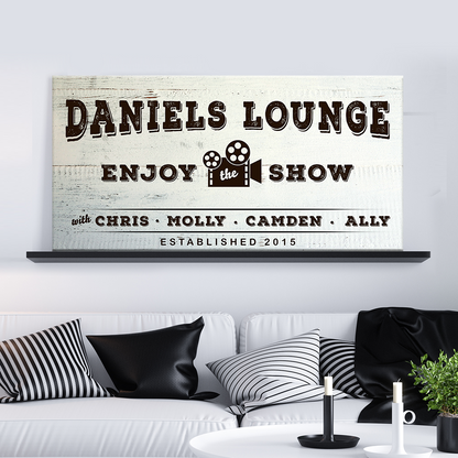 Enjoy the Show Family Cinema Sign