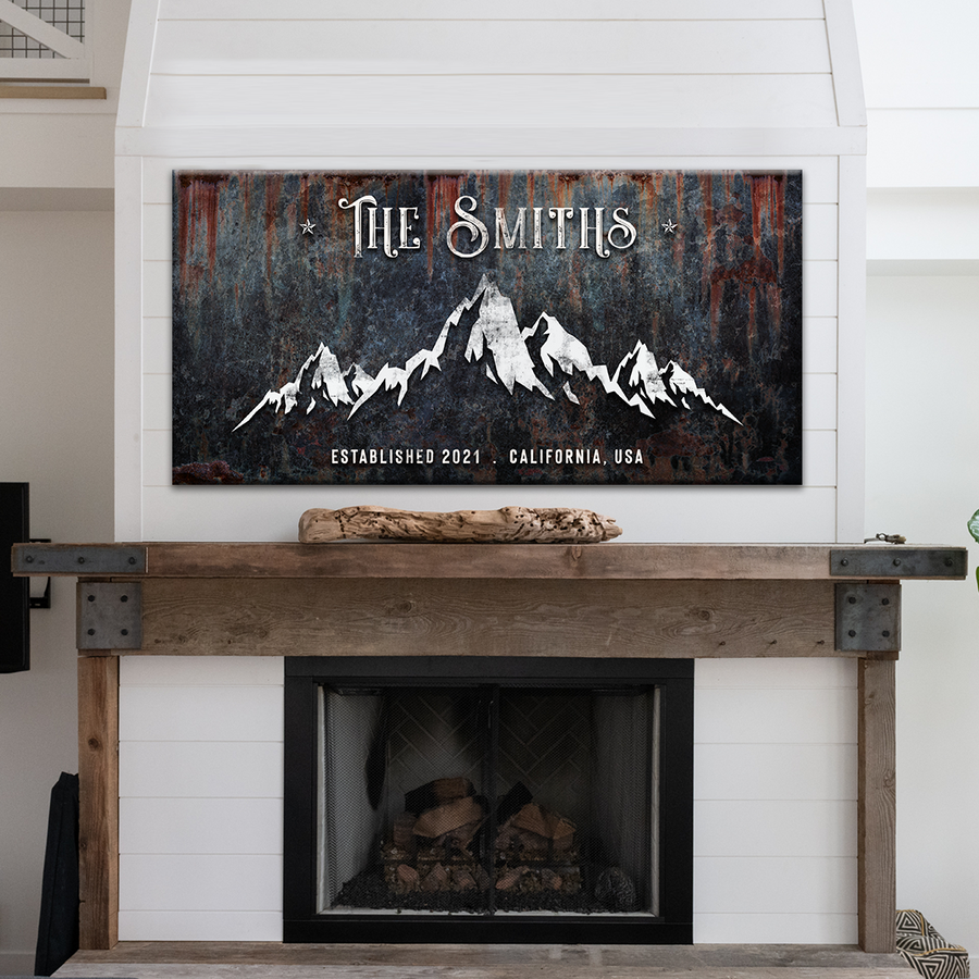Family Mountain Home Sign III