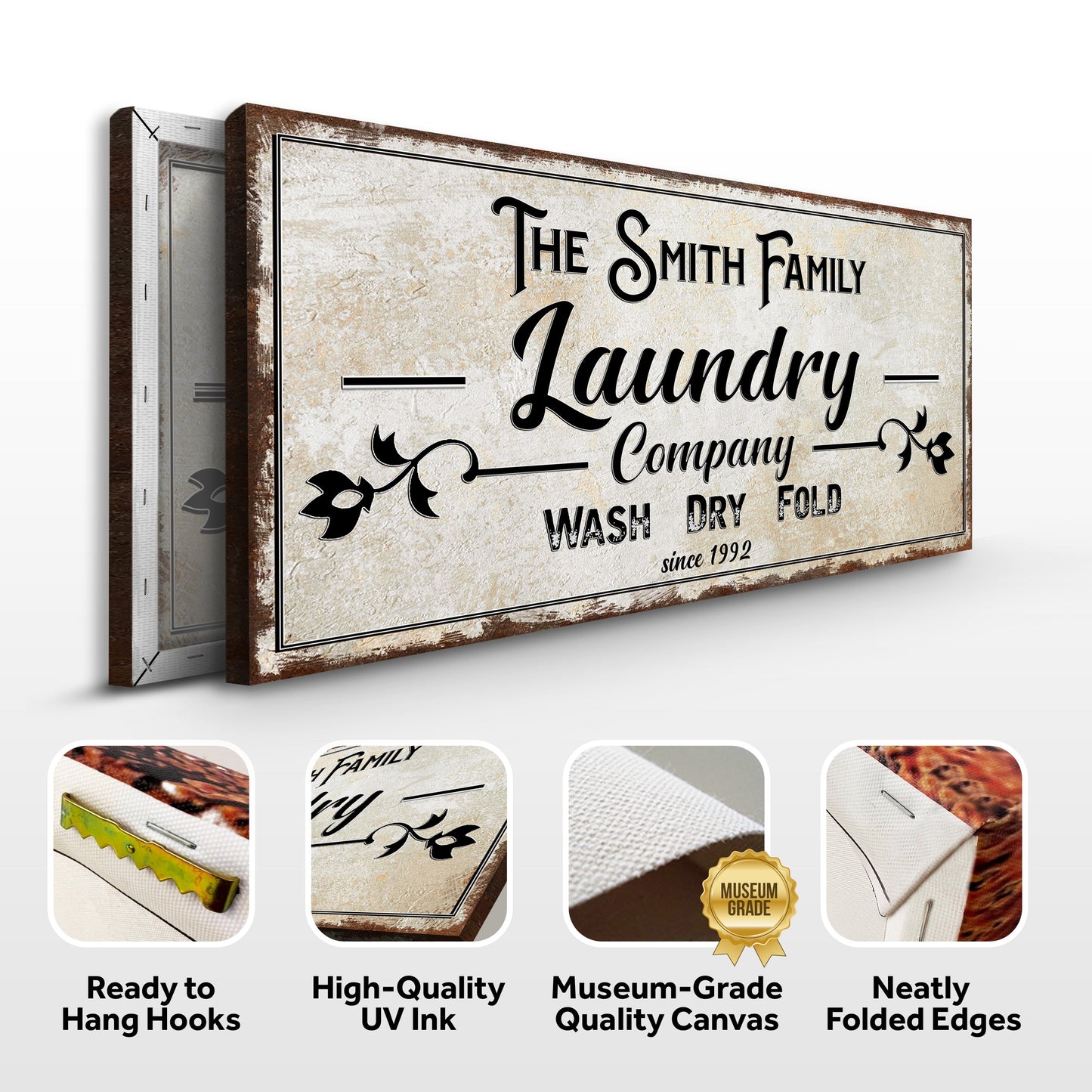 Family Laundry Company Sign
