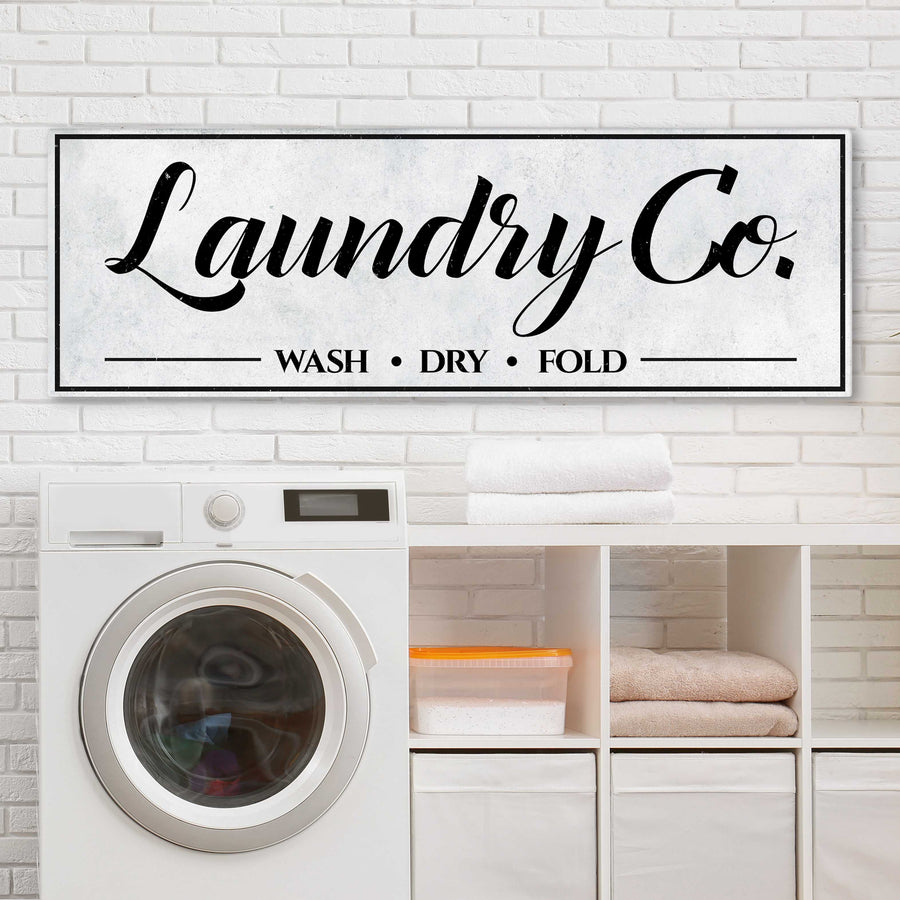 Laundry Co Wash Dry Fold Sign