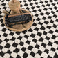 Leryn Black & White Checkered Area Rug