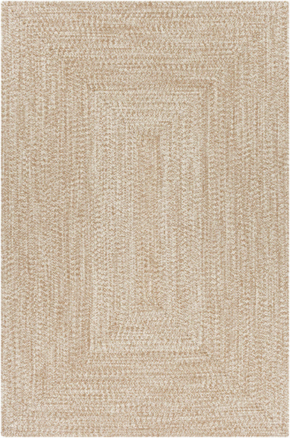 Cream Braided Faux Jute Outdoor Rug