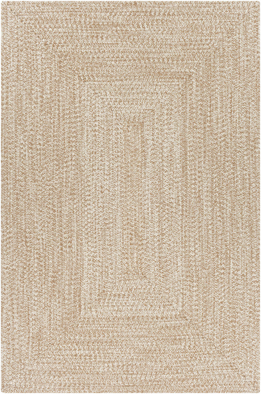 Cream Braided Faux Jute Outdoor Rug
