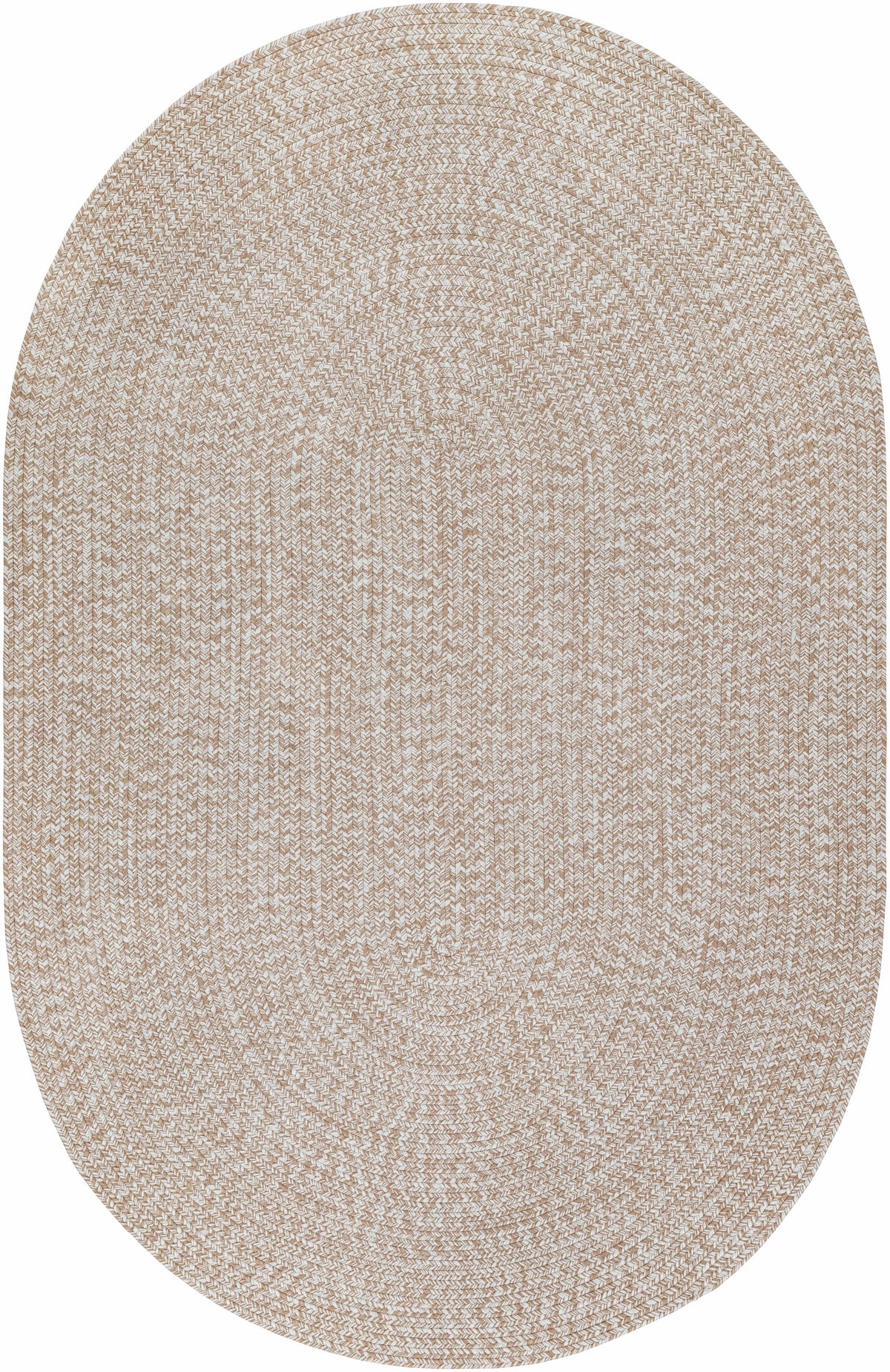 Cream Braided Faux Jute Outdoor Rug