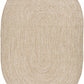Cream Braided Faux Jute Outdoor Rug
