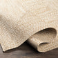 Cream Braided Faux Jute Outdoor Rug