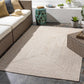 Cream Braided Faux Jute Outdoor Rug