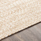 Cream Braided Faux Jute Outdoor Rug