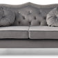Cozy Transitional Flared Arm Loveseat