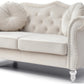 Elegant Flared Arm Loveseat