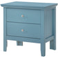 Teal Elegance Nightstand With Drawers