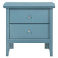 Teal Elegance Nightstand With Drawers
