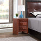 Sleek Cherry Nightstand With Storage