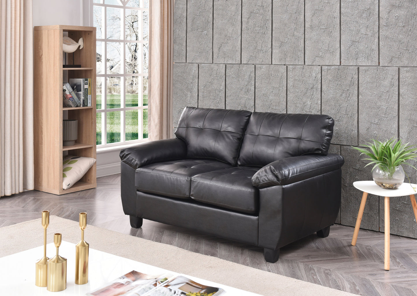 Sleek Contemporary Loveseat For Two