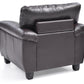 Contemporary Padded Chair In Cappuccino