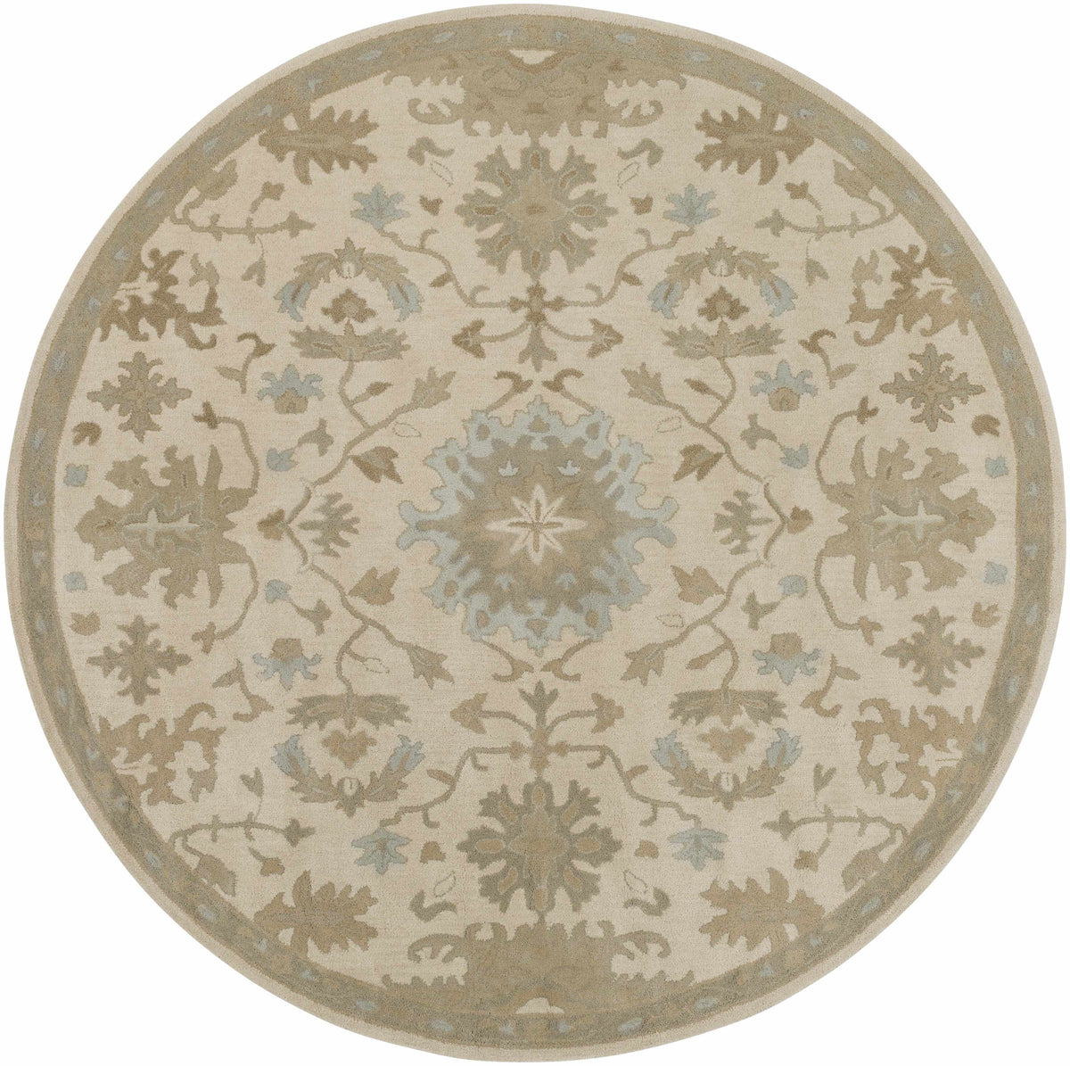 Hazen 1197 Hand Tufted Light Beige Wool Rug