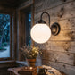 Large Modern Globe Wall Sconce | 8"W