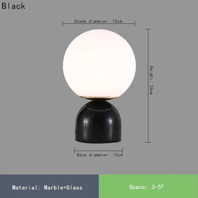 Marble Glass Table Lamp
