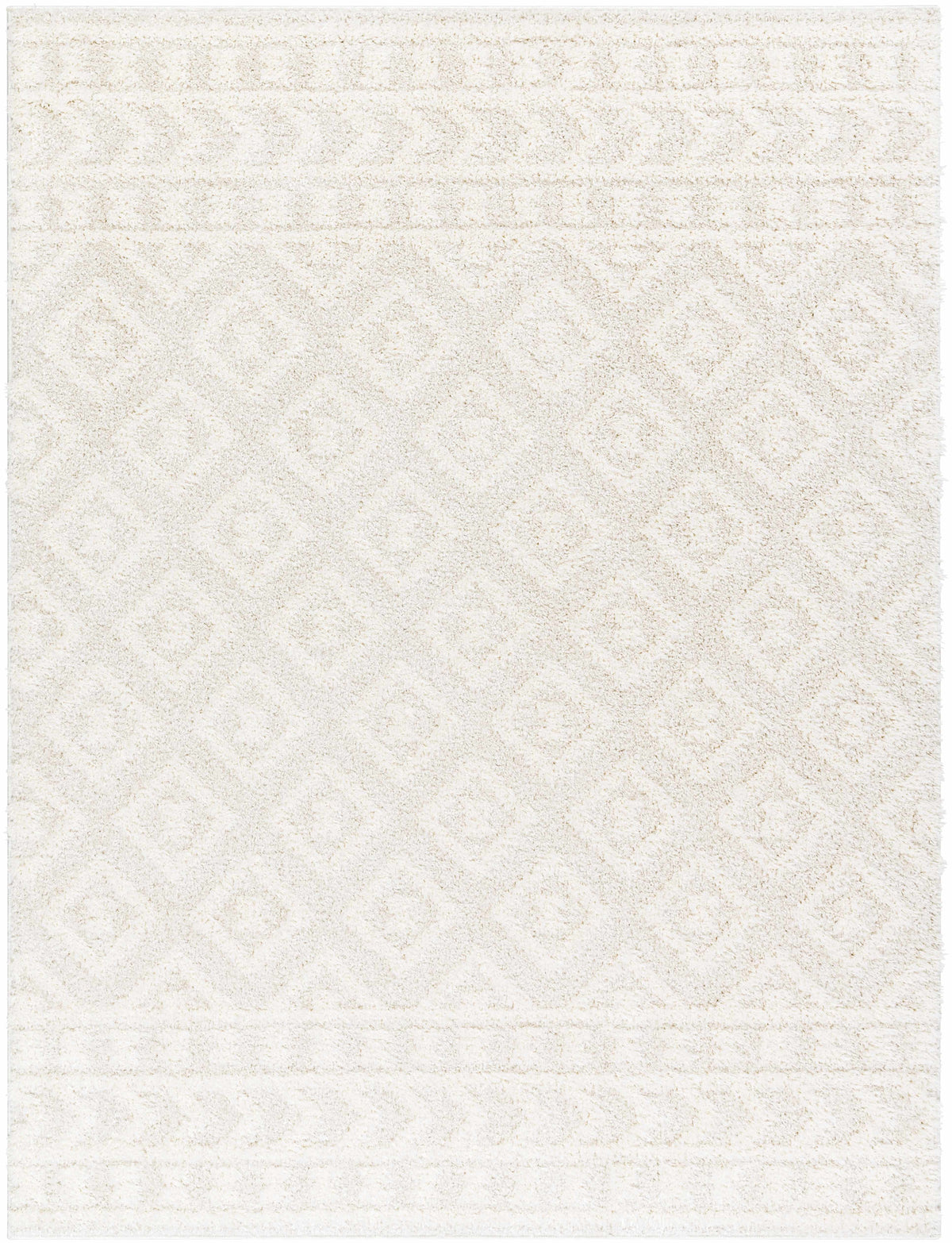Eivin Cream Diamonds Plush Rug