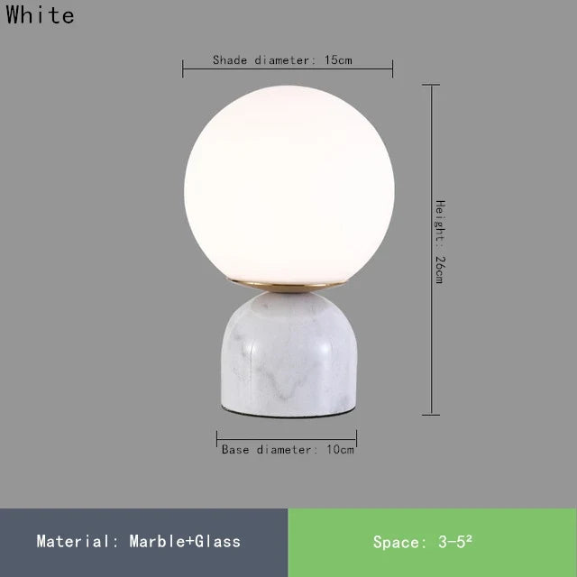 Marble Glass Table Lamp