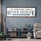 Family River House Arrow Sign