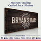 Beer Barrel Bar Sign: Custom Bar Signs for Home Bar – Ideal Man Cave Wall Decor & Perfect Gift for Him