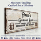 Personalized Rustic Garage Sign for Home Bar: Enhance Your Man Cave Wall Decor with Personalized Basement Bar Sign