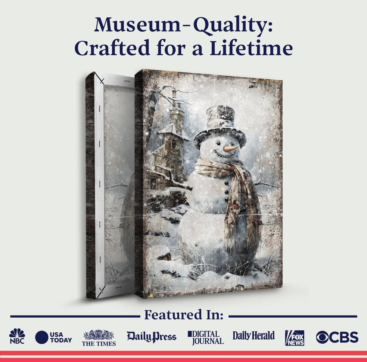 Vintage Snowman Christmas Wall Art II - view 5
