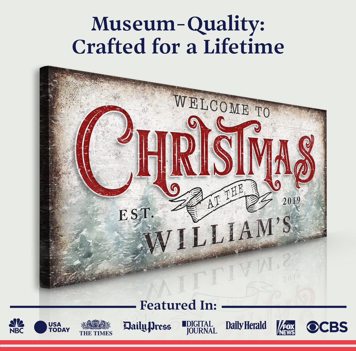 Family Welcome To Christmas Sign IV - view 4