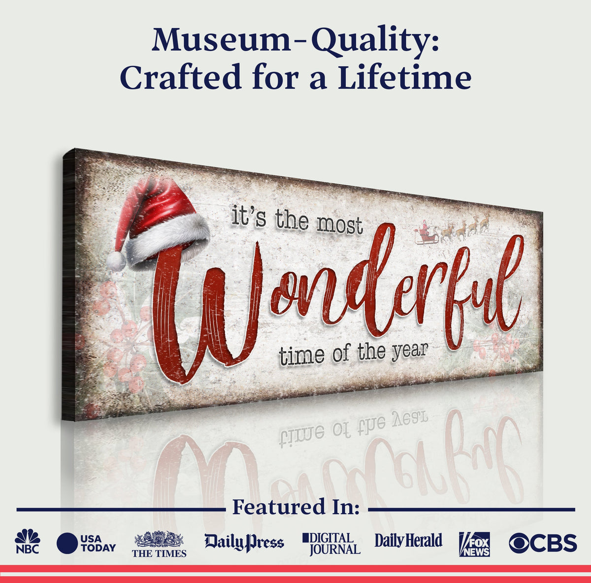 It's The Most Wonderful Time Of The Year Christmas Sign III - view 4