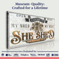 Personalized She Shed Sign X