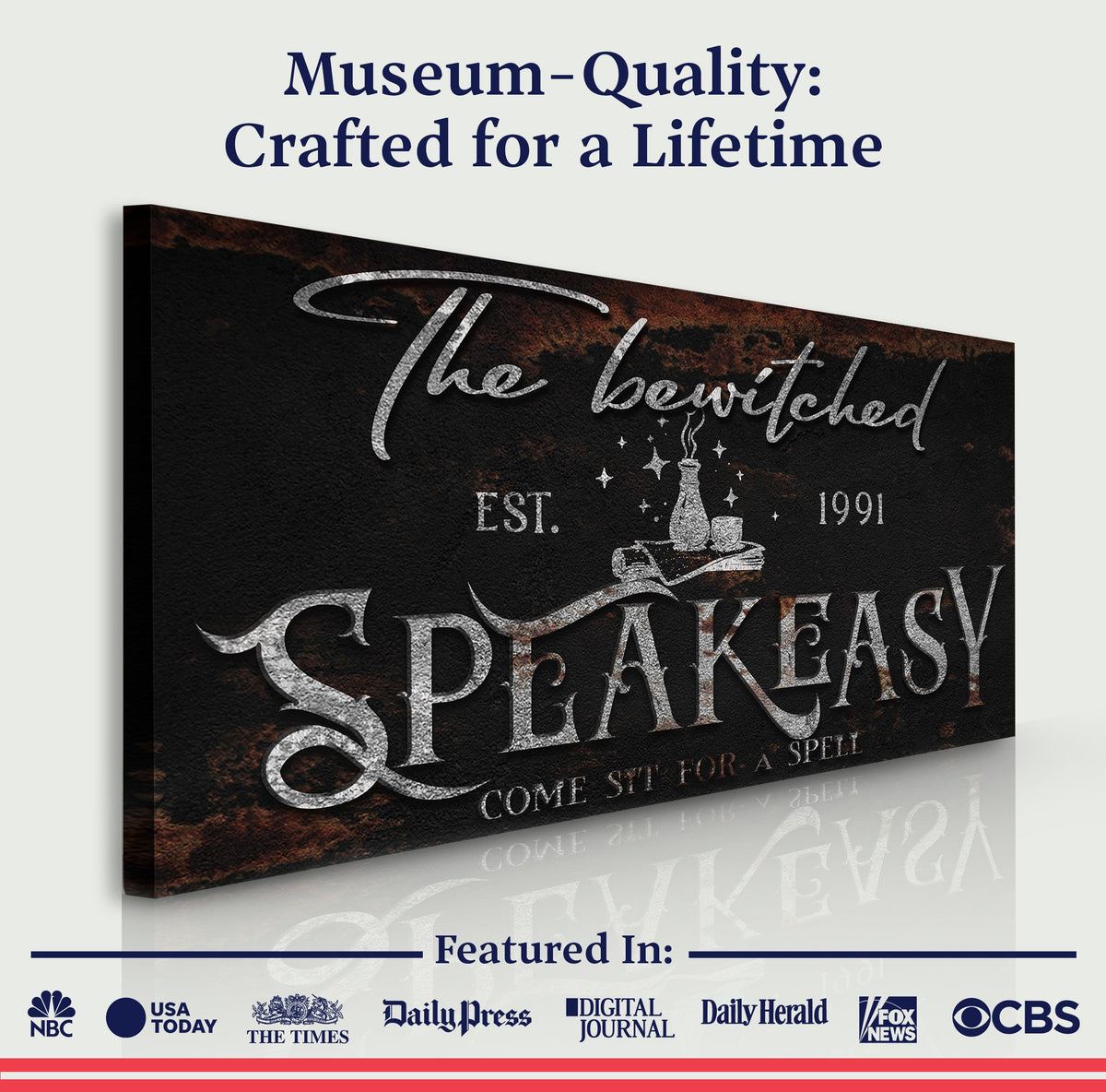 The Bewitched Speakeasy Halloween Sign III - view 4