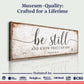Psalm 46:10 Be Still And Know That I Am God Faith Sign