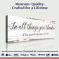 In All Things Give Thanks Thessalonians 5:18 Faith Sign II