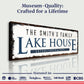 Family Lake House Arrow Sign